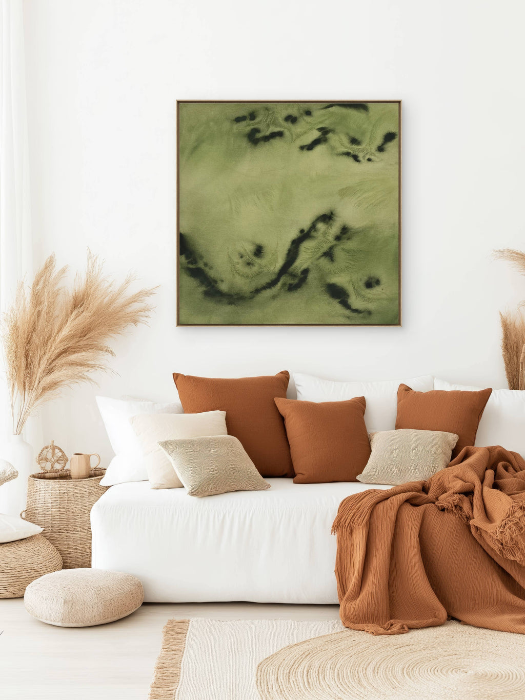 Green Drift · 100 × 100 cm