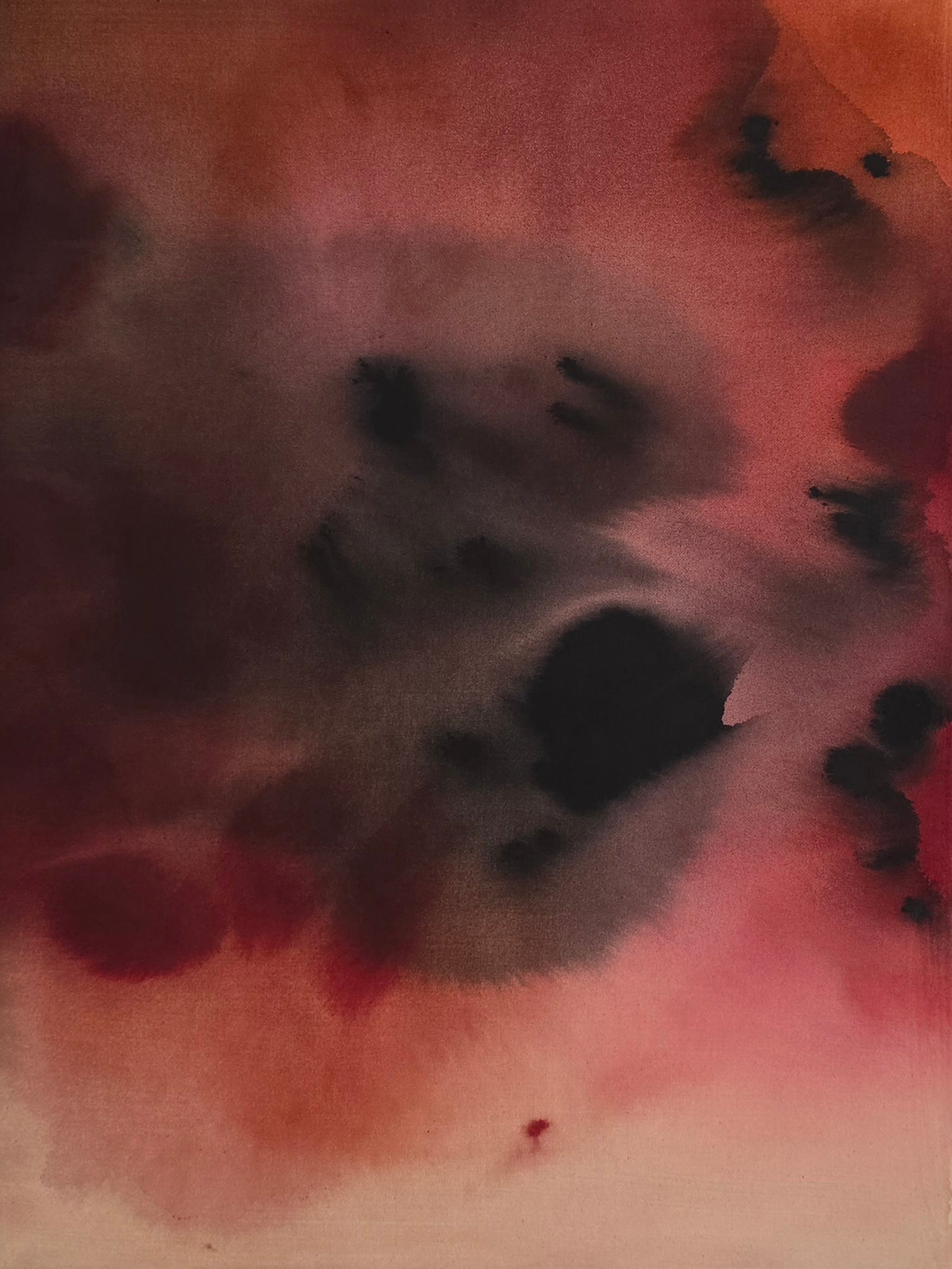 Scarlet Depth · 80 × 60 cm