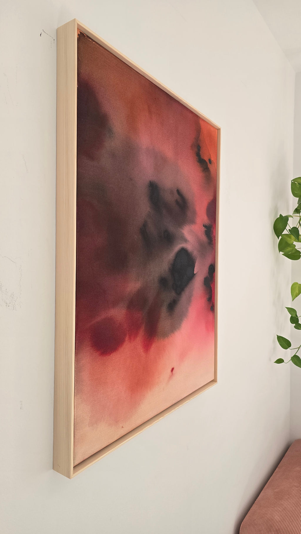 Scarlet Depth · 80 × 60 cm