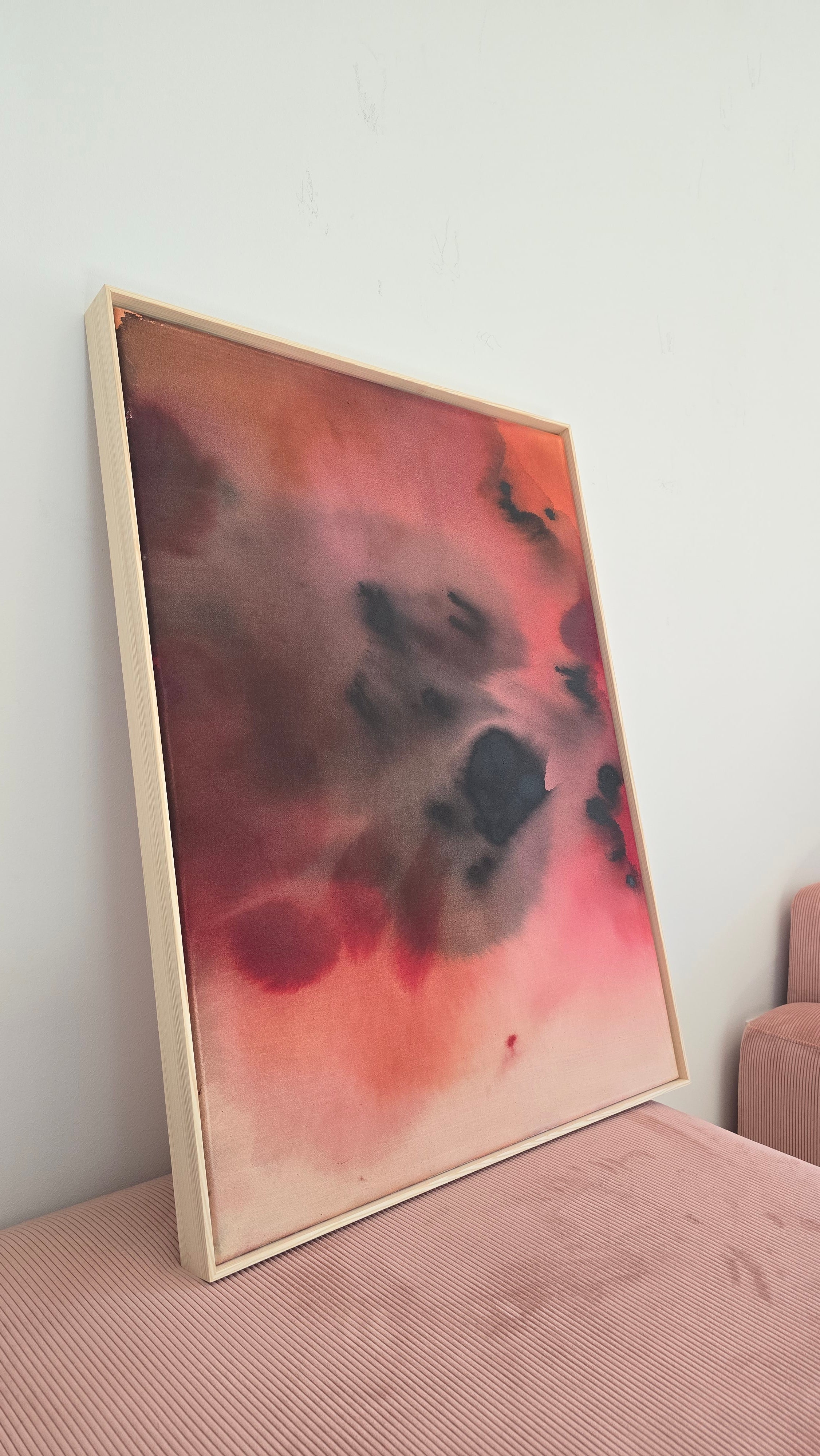 Scarlet Depth · 80 × 60 cm