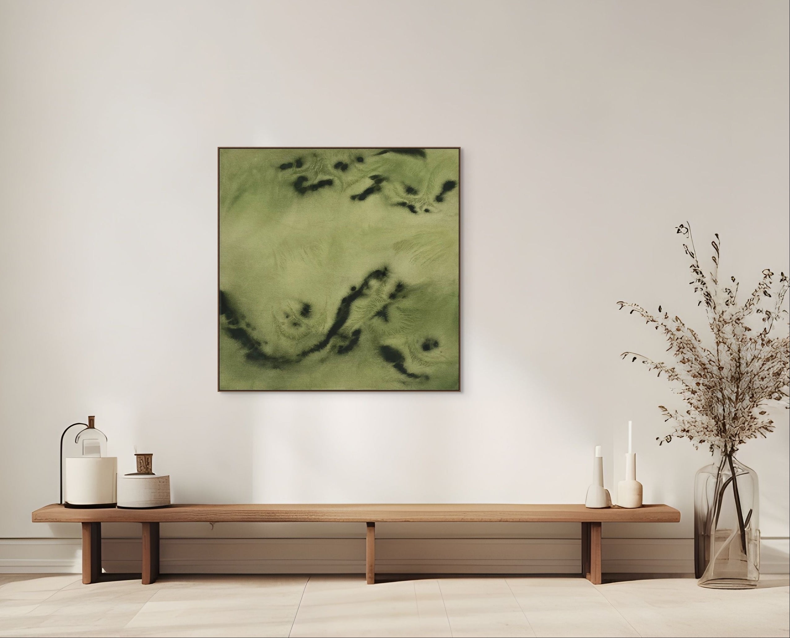Green Drift · 100 × 100 cm