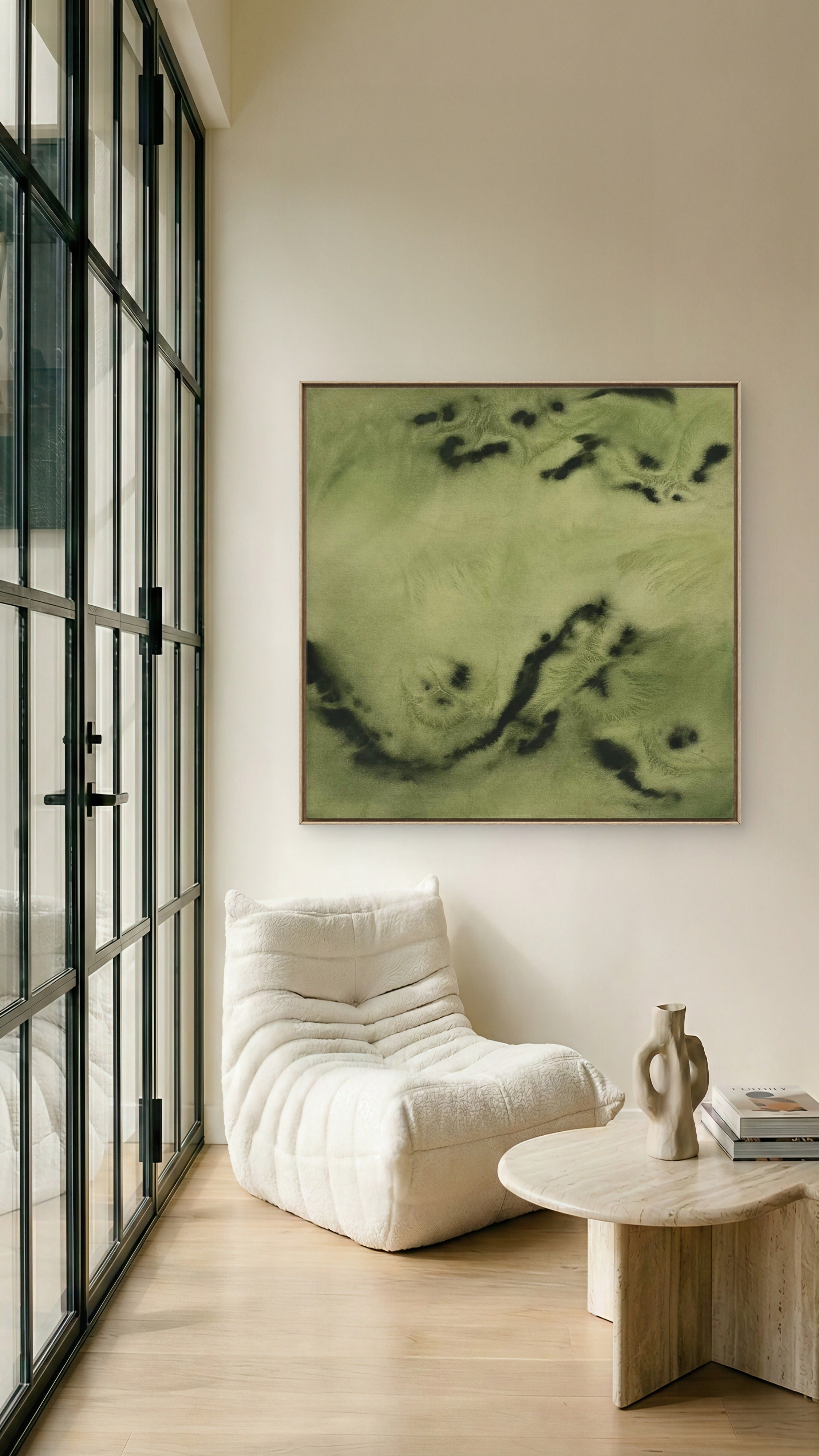 Green Drift · 100 × 100 cm