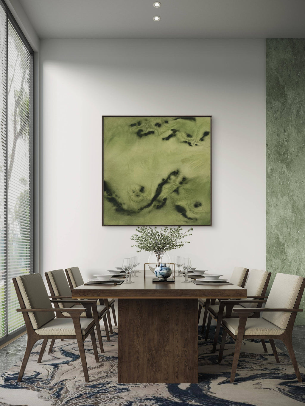 Green Drift · 100 × 100 cm
