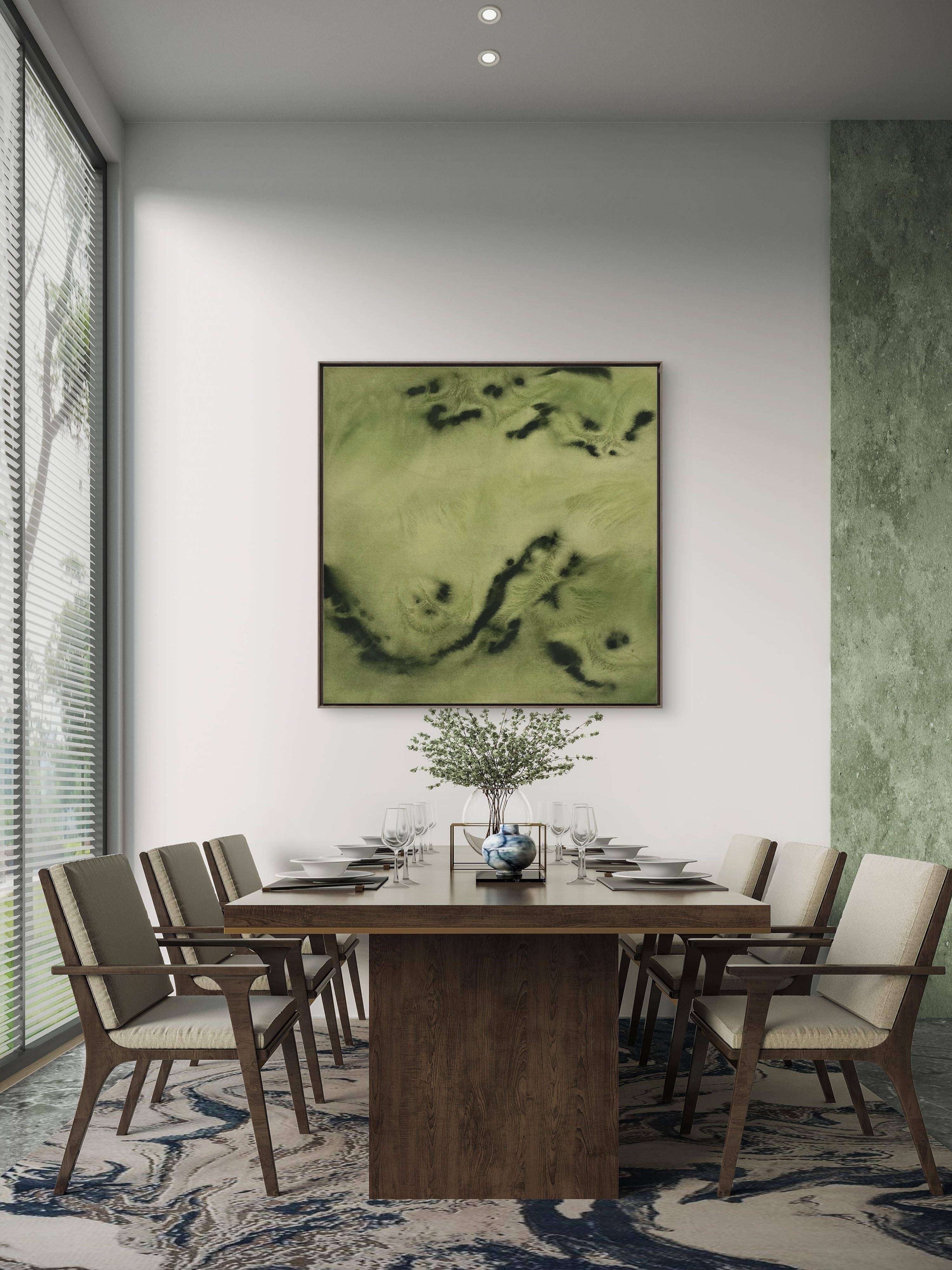 Green Drift · 100 × 100 cm