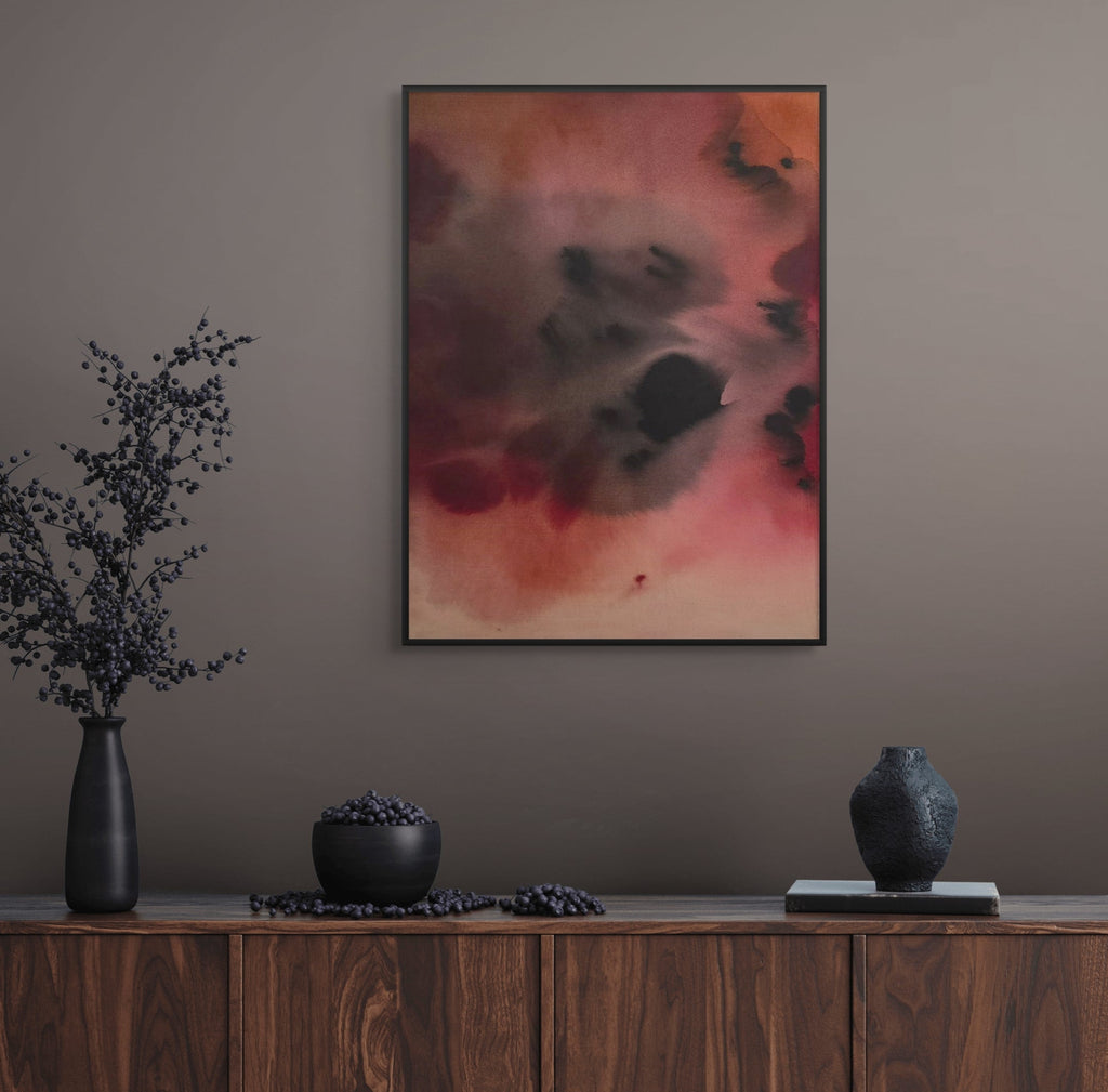 Scarlet Depth · 80 × 60 cm