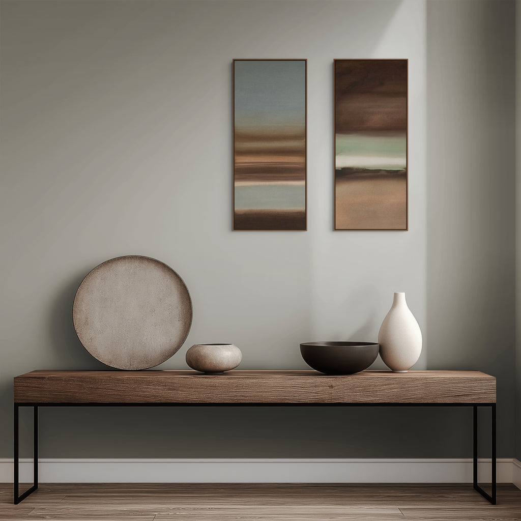 Passage duo 09 & 10 · 70 × 30 cm each