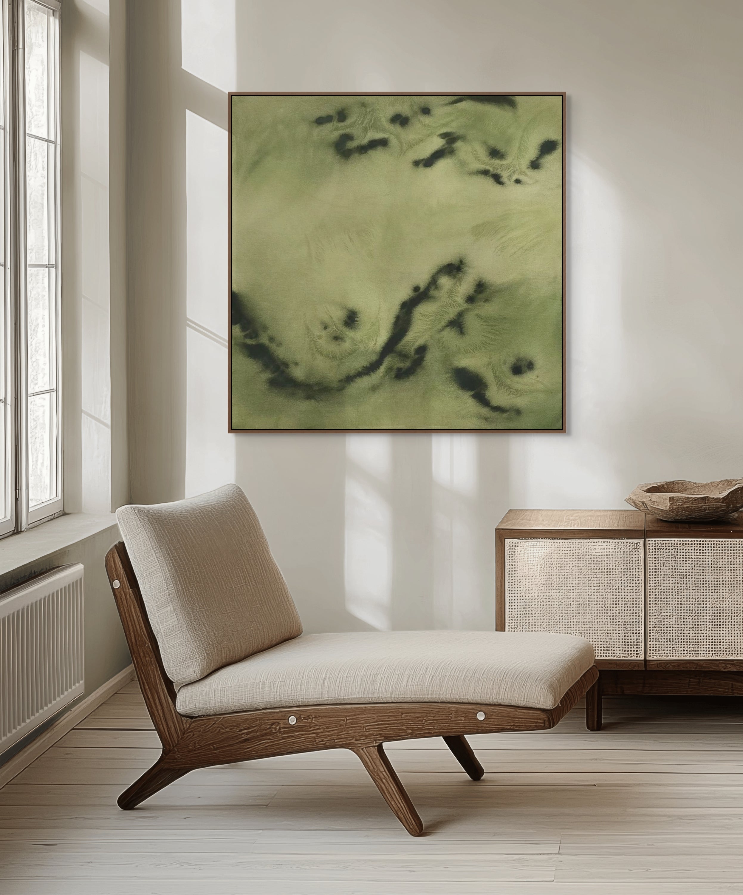 Green Drift · 100 × 100 cm