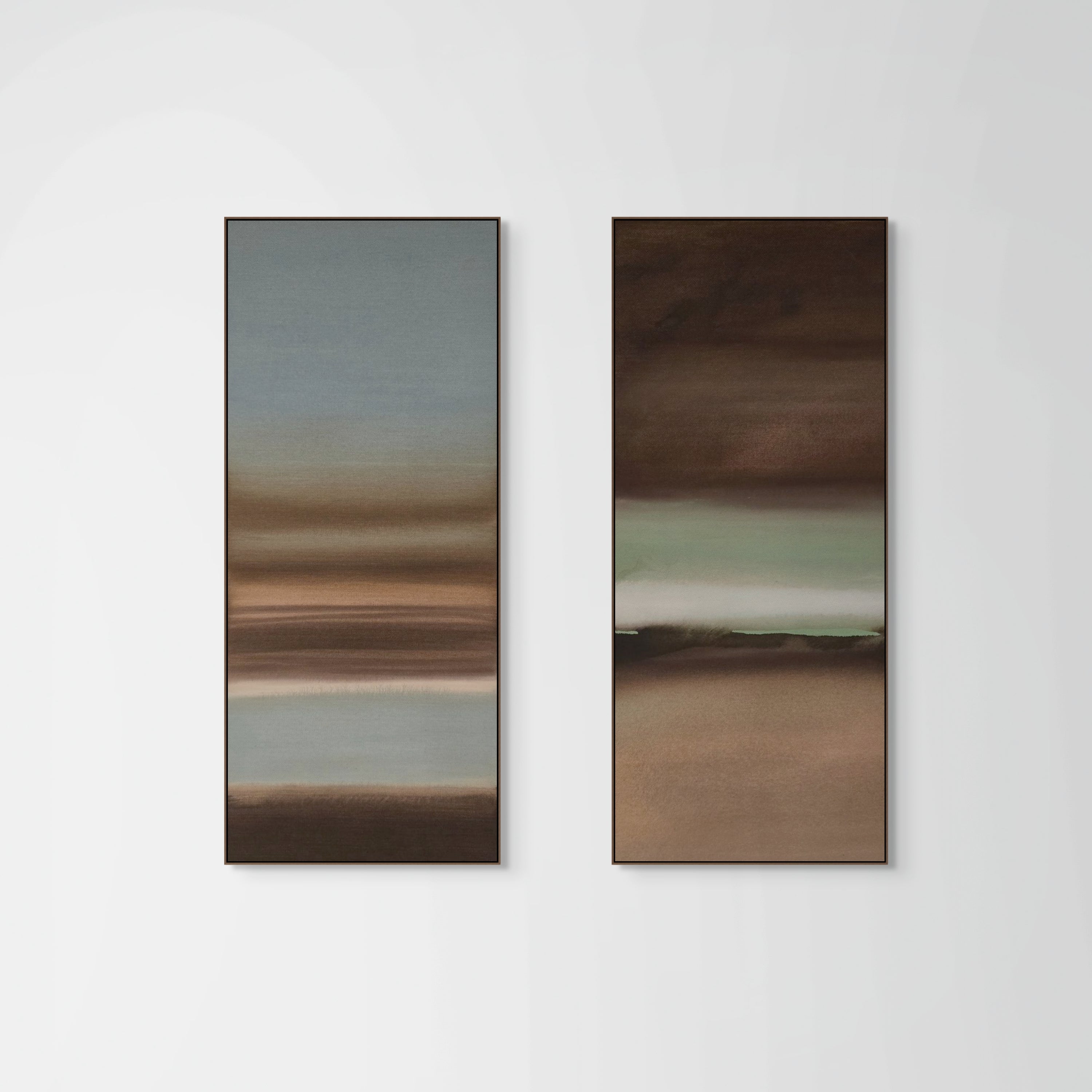Passage duo 09 & 10 · 70 × 30 cm each