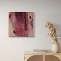 Crimson Descent · 60 × 60 cm