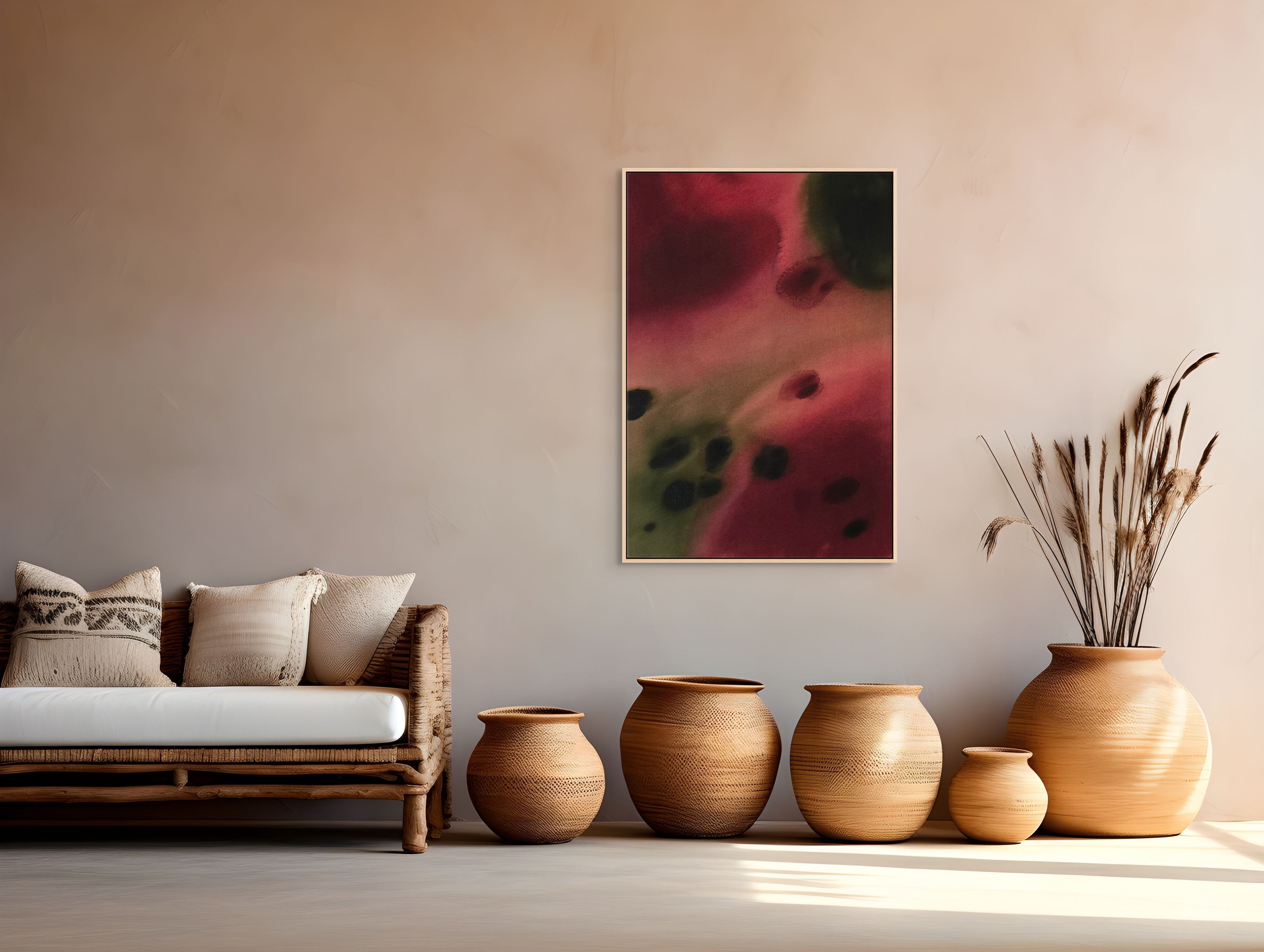 Crimson Murmur · 100 × 70 cm