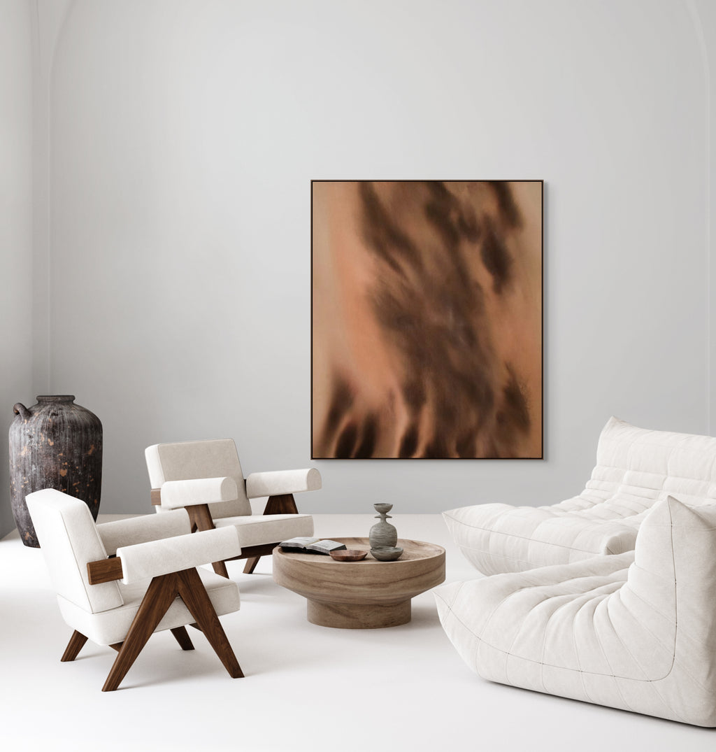 Sepia Veil · 100 × 120 cm