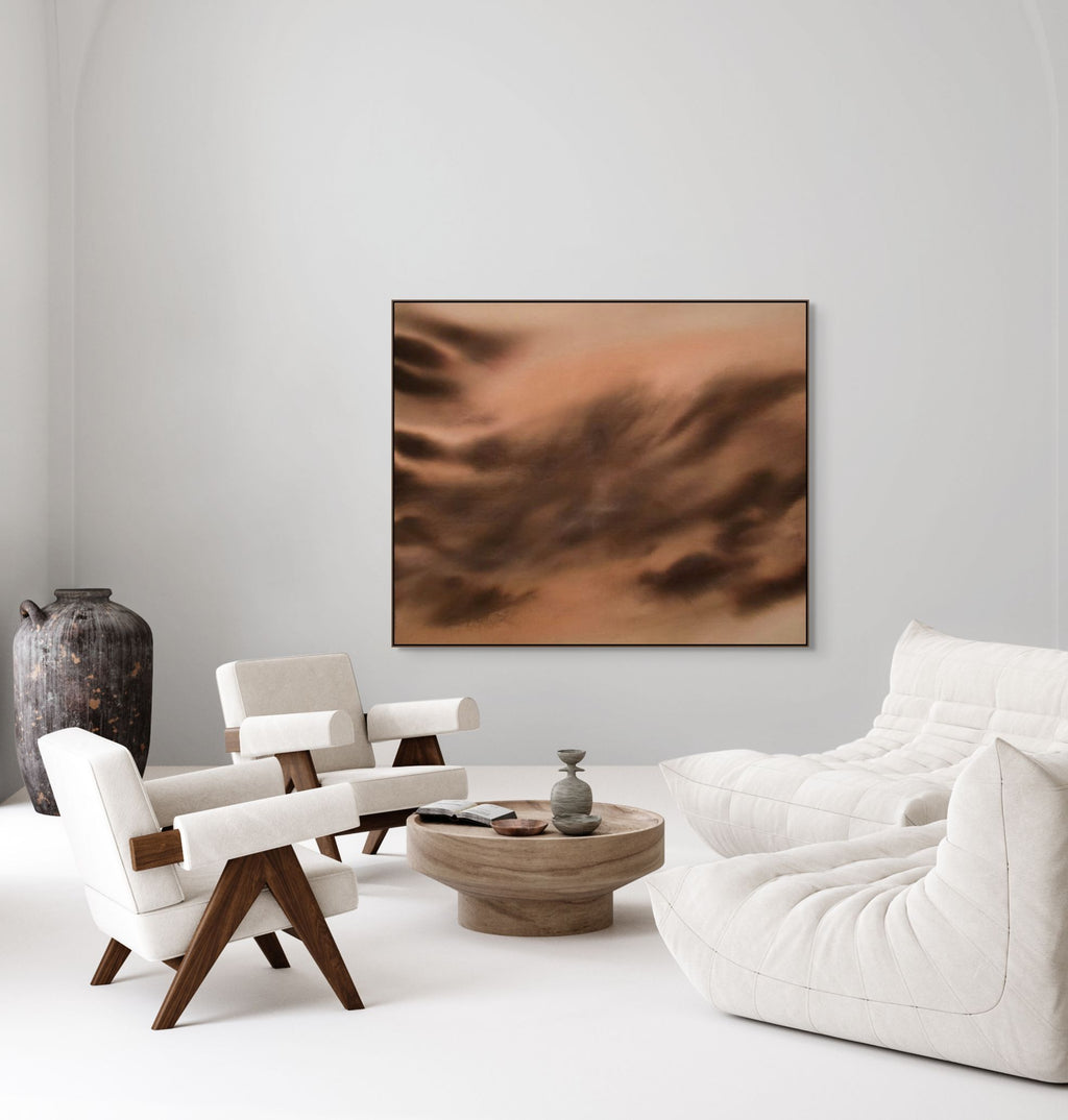 Sepia Veil · 100 × 120 cm