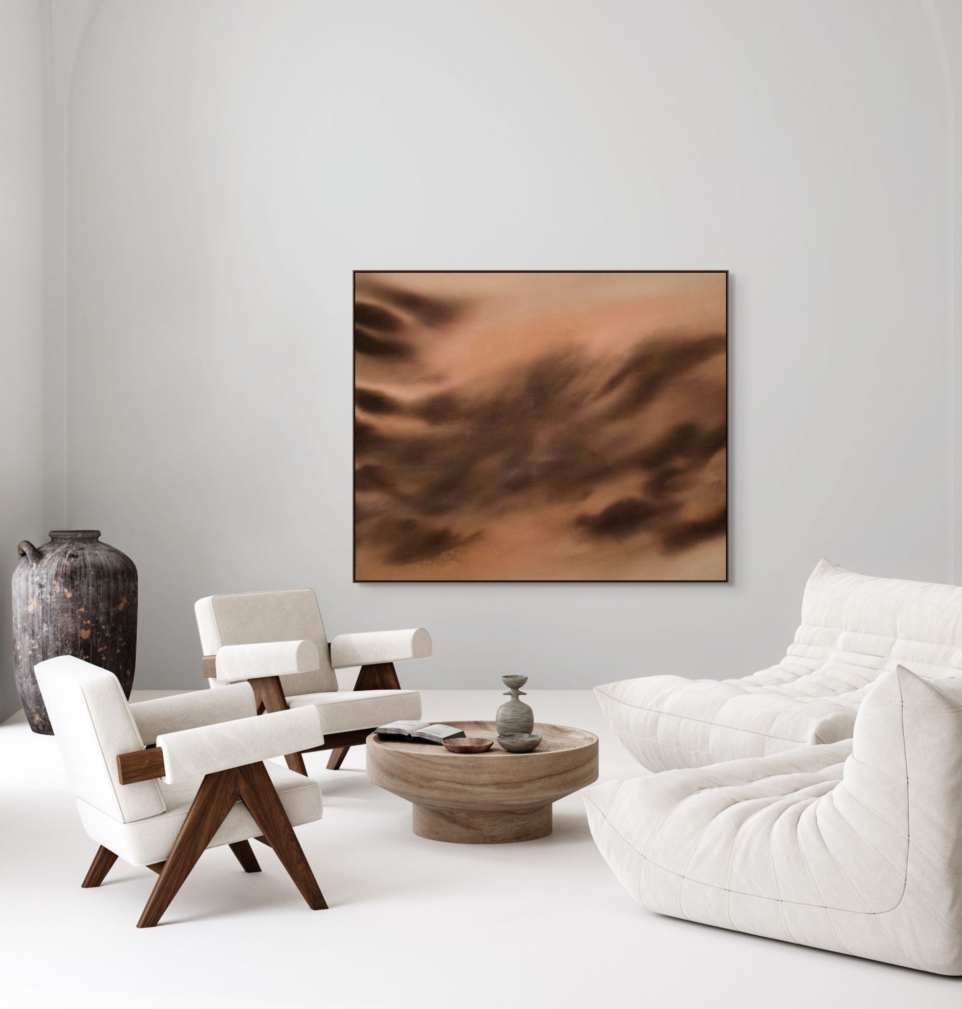 Sepia Veil · 100 × 120 cm