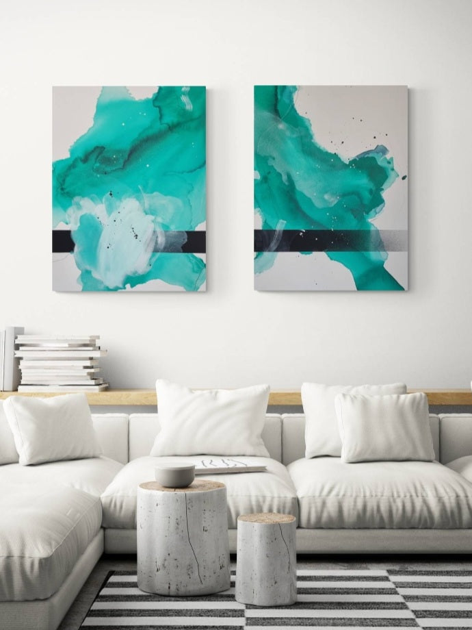 Untitled duo  · 60 × 80 cm each