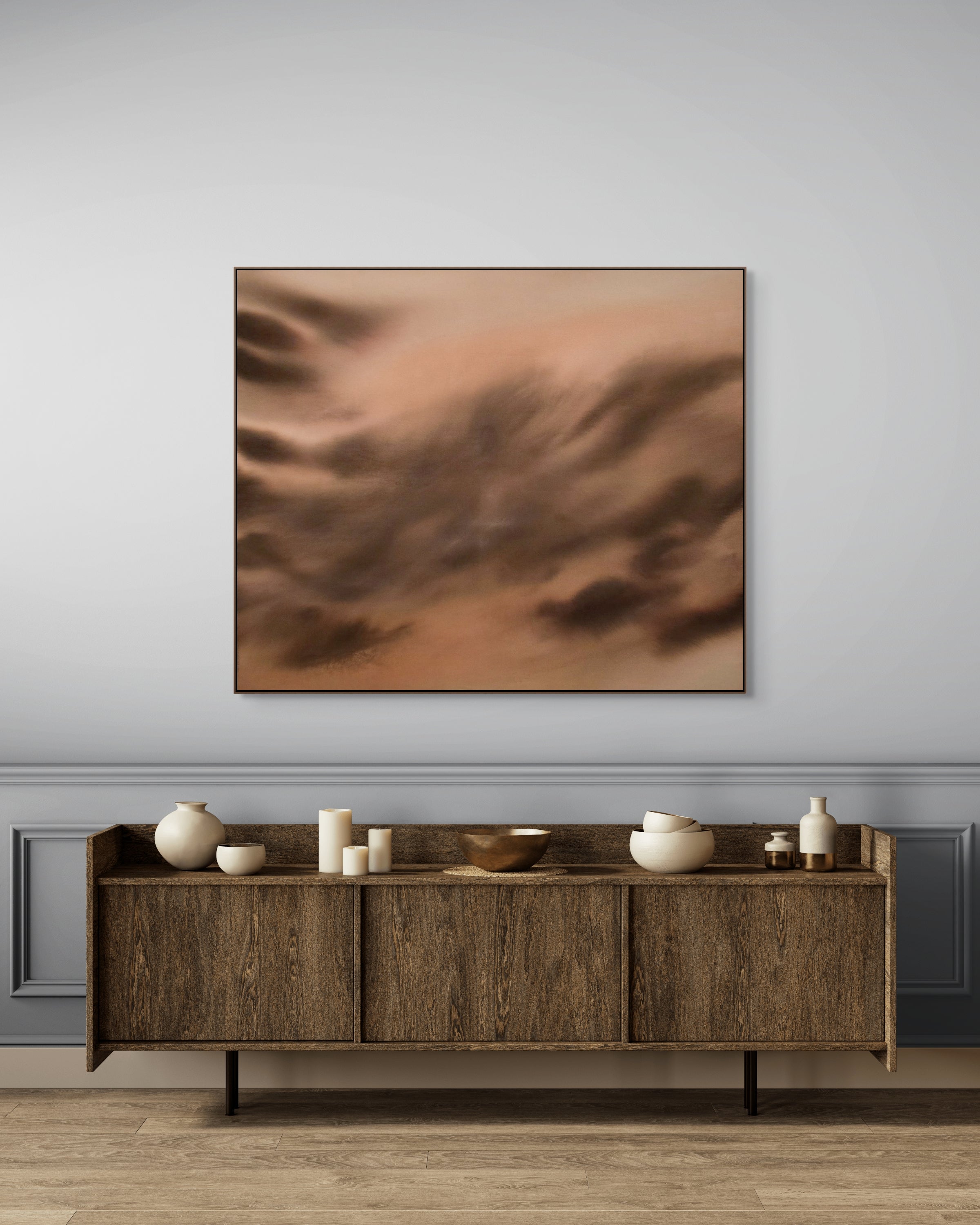 Sepia Veil · 100 × 120 cm