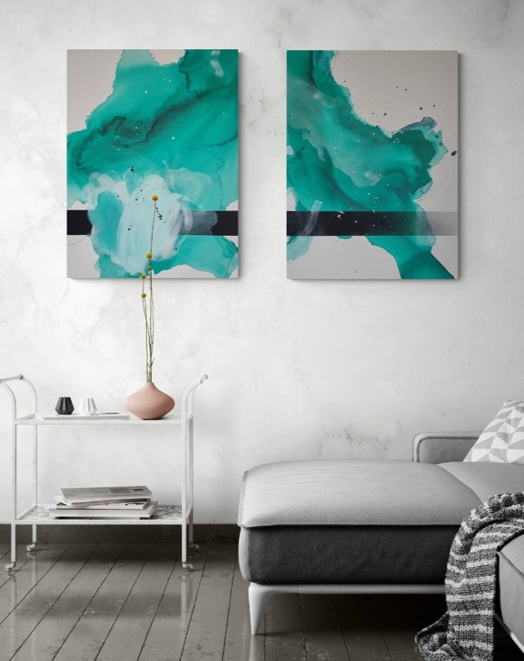 Untitled duo  · 60 × 80 cm each
