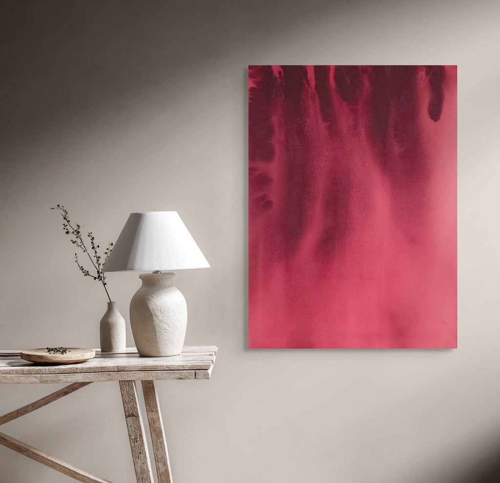Falling Red · 100 × 70 cm