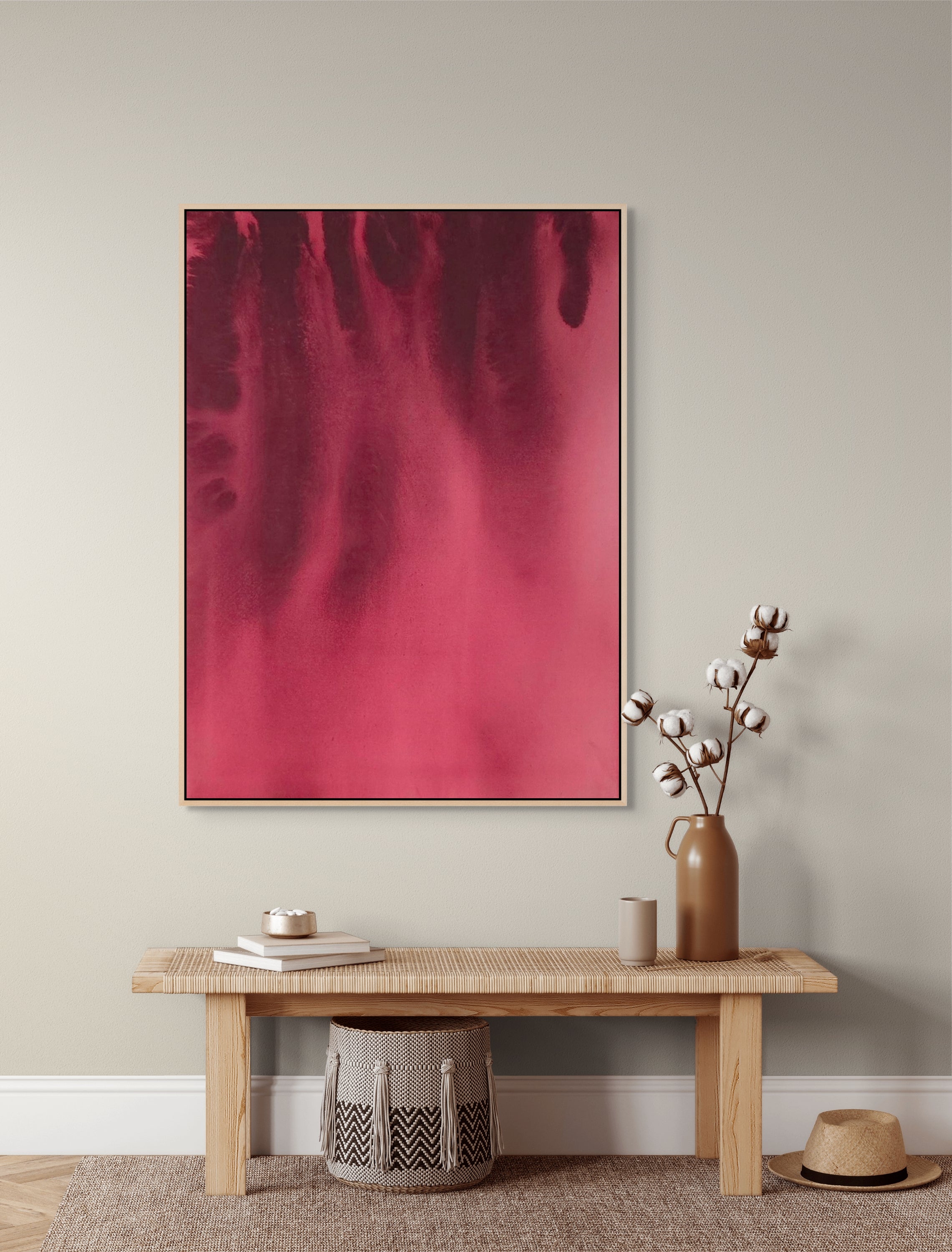 Falling Red · 100 × 70 cm