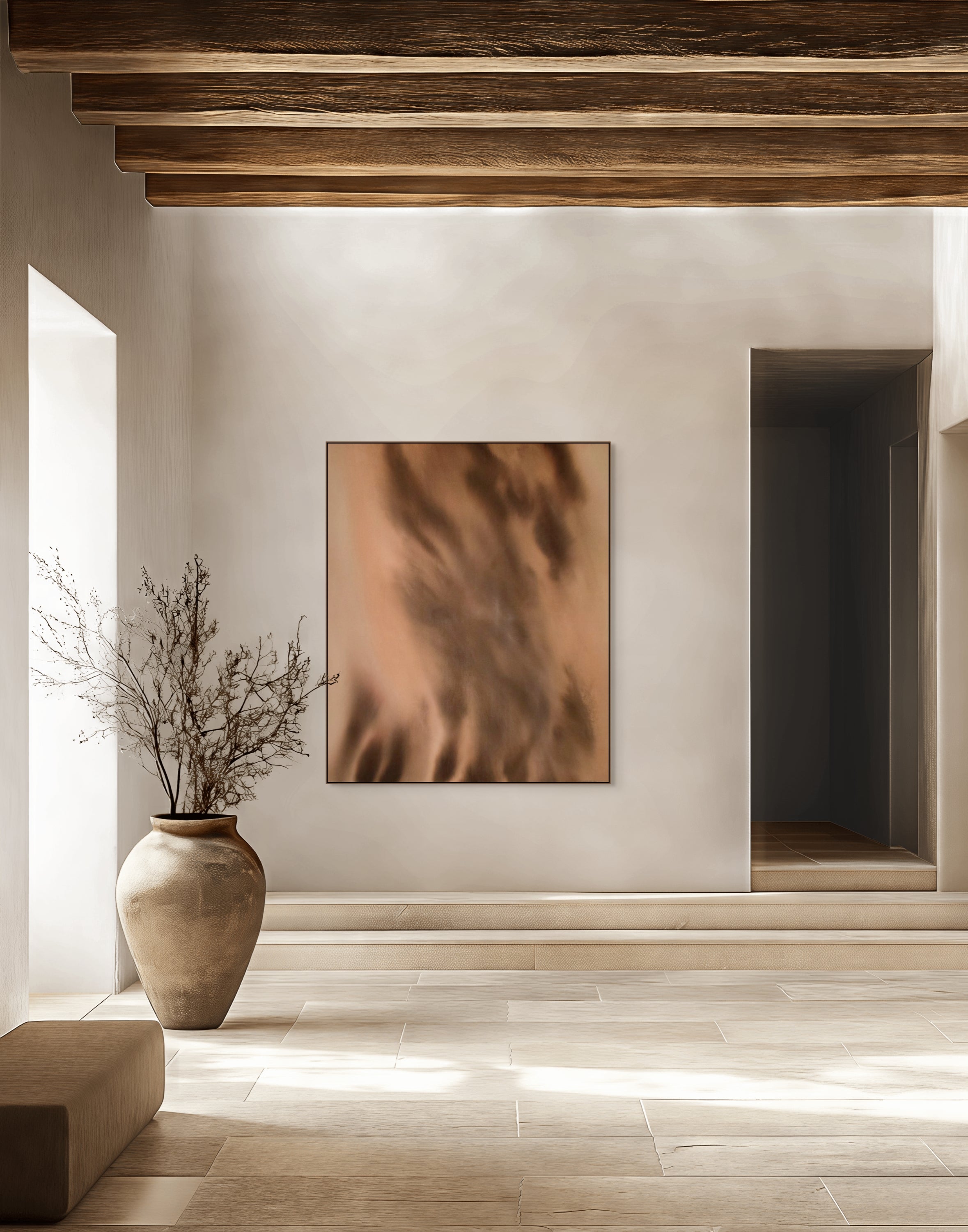 Sepia Veil · 100 × 120 cm
