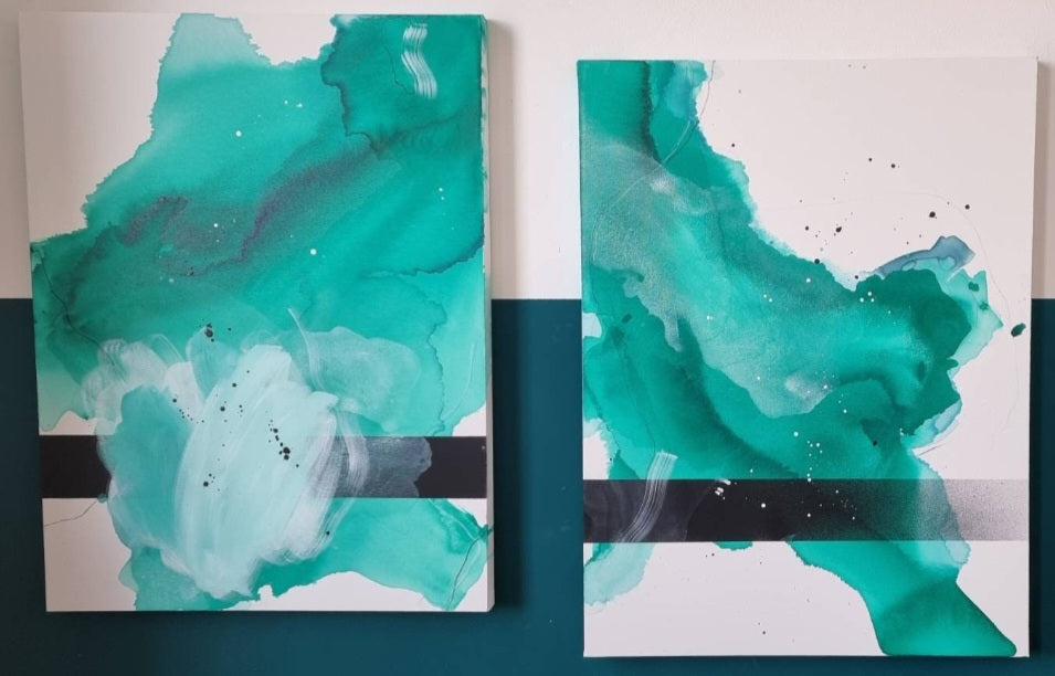 Untitled duo  · 60 × 80 cm each