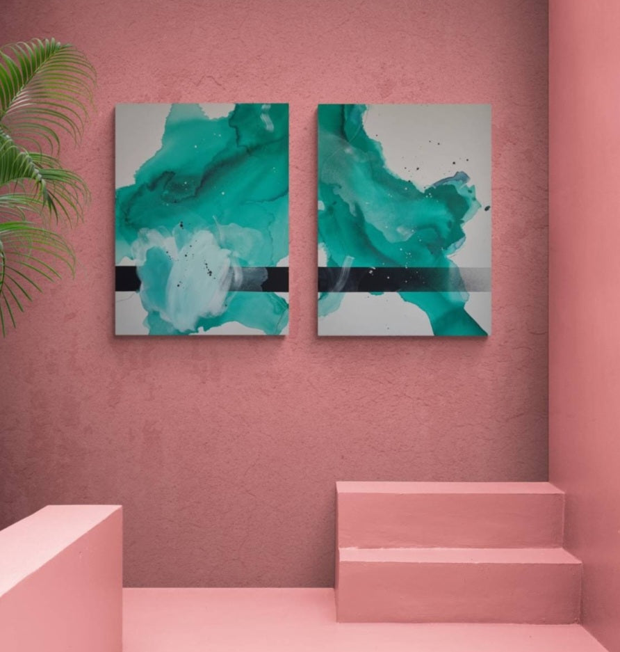 Untitled duo  · 60 × 80 cm each