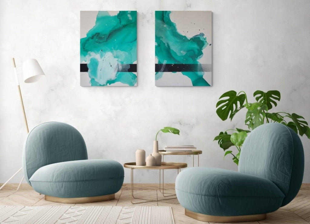 Untitled duo  · 60 × 80 cm each