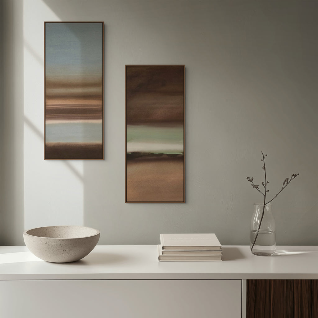 Passage duo 09 & 10 · 70 × 30 cm each